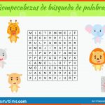 Rompecabezas De Busqueda De Palabras Wortsuche Puzzle. Lernspiel ... Fuer Arbeitsblatt Spanisch