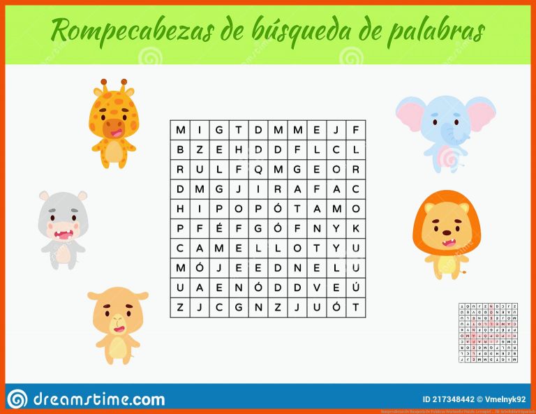 Rompecabezas De Busqueda De Palabras Wortsuche Puzzle. Lernspiel ... für arbeitsblatt spanisch