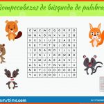 Rompecabezas De Busqueda De Palabras Wortsuche Puzzle. Lernspiel ... Fuer Spanisch Arbeitsblätter