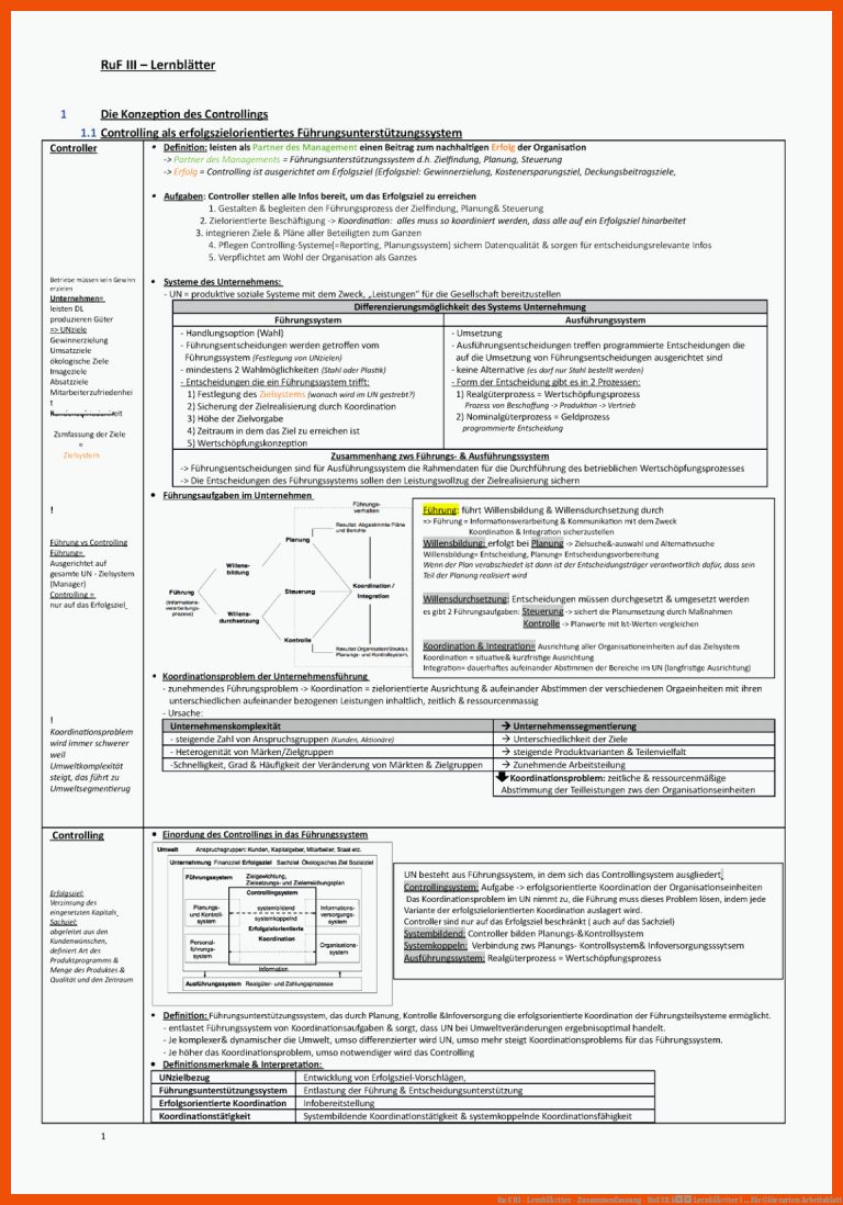 Ru F III - LernblÃ¤tter - Zusammenfassung - RuF III â LernblÃ¤tter 1 ... für güterarten arbeitsblatt