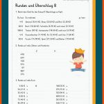 Runden Und Ãberschlag Fuer Mathematik - 4. Klasse - Runden Und überschlagen Arbeitsblätter
