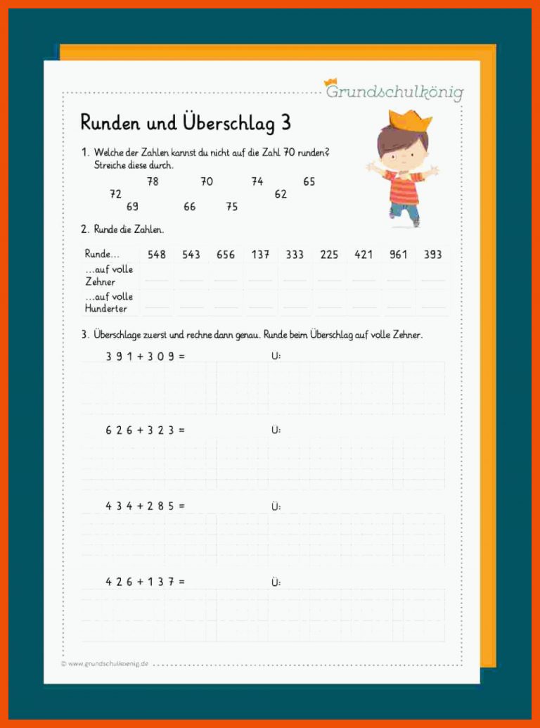 Runden und Ãberschlag für mathematik - 5. klasse - runden und überschlagen arbeitsblätter