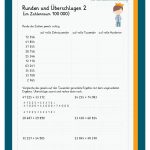 Runden Und Ãberschlag: Zahlenraum 100 000 Fuer Zahlenraum 100 000 Arbeitsblätter