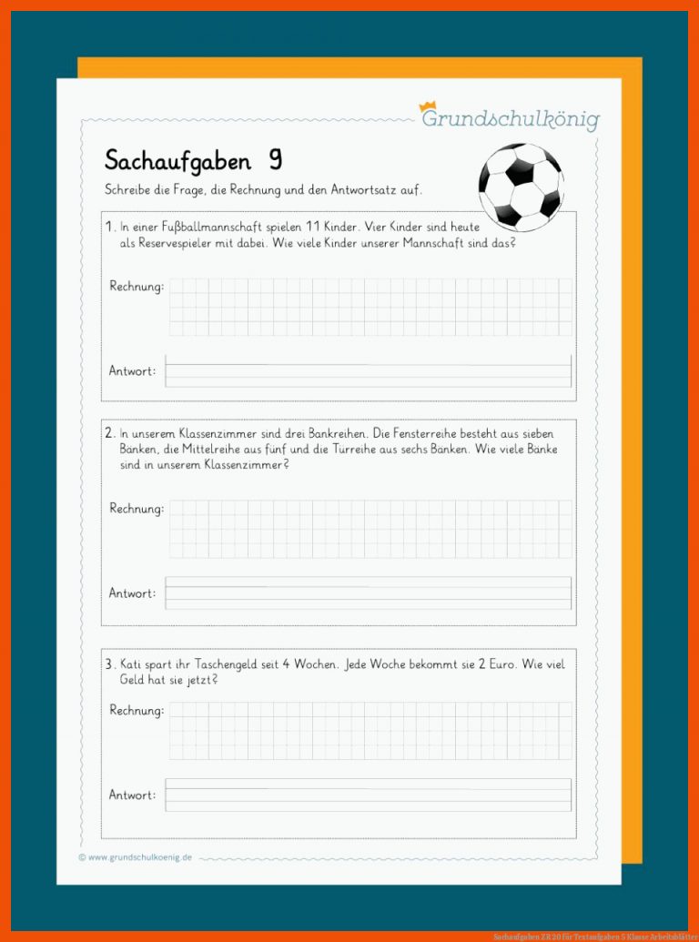 Sachaufgaben ZR 20 für textaufgaben 5 klasse arbeitsblätter