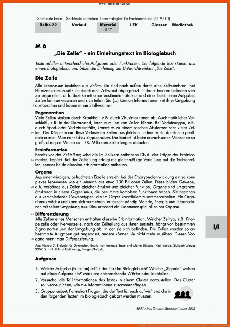 Sachtexte - ArbeitsblÃ¤tter fÃ¼r Deutsch | meinUnterricht ... für sachtexte klasse 5 arbeitsblätter kostenlos