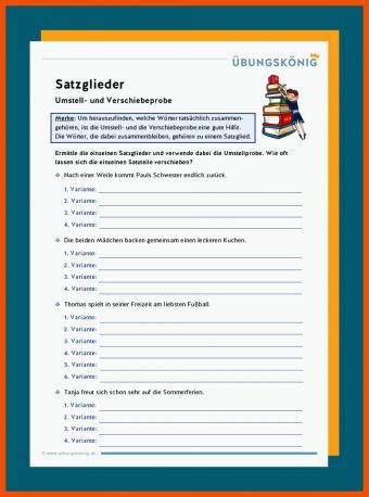 Adverbiale Bestimmungen Arbeitsblätter Mit Lösungen