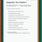 Satzglieder Fuer Arbeitsblätter Subjekt Prädikat