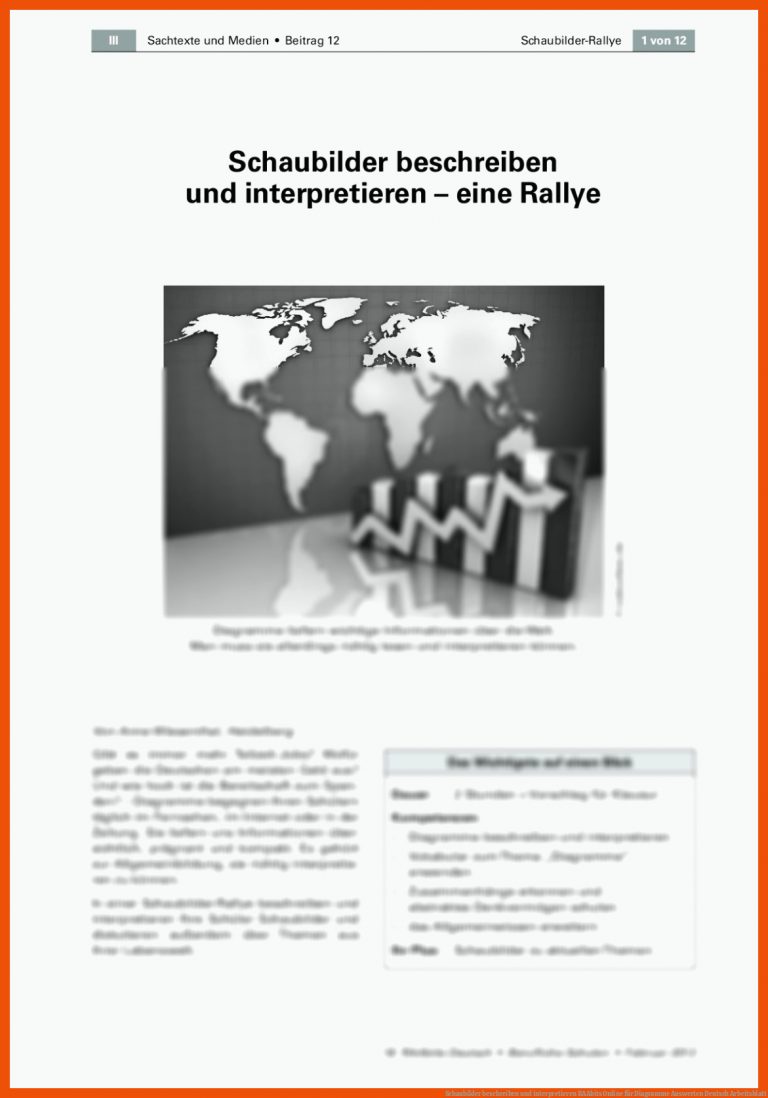 Schaubilder Beschreiben Und Interpretieren Raabits Online Fuer Diagramme Auswerten Deutsch Arbeitsblatt