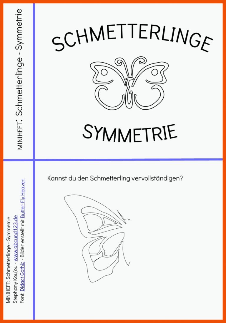 Schmetterlinge vervollstÃ¤ndigen by Stephany Koujou - Issuu für symmetrie schmetterling arbeitsblatt