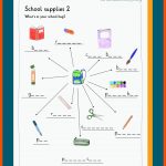 School Supplies / Schulsachen Fuer School Subjects Arbeitsblatt