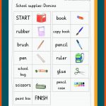 School Supplies / Schulsachen Fuer Schulsachen Englisch Arbeitsblatt