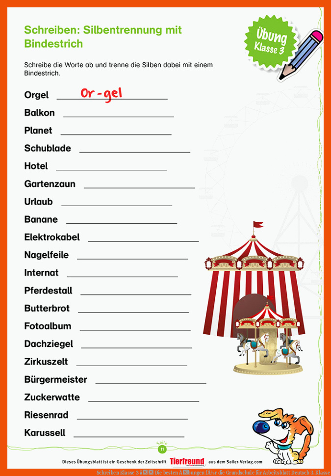 Schreiben Klasse 3 â Die besten Ãbungen fÃ¼r die Grundschule für arbeitsblatt deutsch 3. klasse