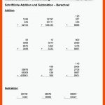 Schriftliche Addition Subtraktion Klasse 5 ArbeitsblÃ¤tter Von ... Fuer Schriftliche Subtraktion Mit Mehreren Subtrahenden Arbeitsblätter