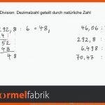 Schriftliche Division Von Dezimalzahlen (kommazahlen) â Beispielaufgaben Mit Komma Im Divisor Fuer Schriftliche Division Durch Dreistellige Zahlen Arbeitsblatt