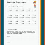 Schriftliche Subtraktion Fuer Arbeitsblatt Schriftliche Subtraktion