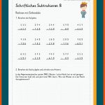 Schriftliche Subtraktion Fuer Mathematische Fachbegriffe Arbeitsblatt