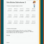 Schriftliche Subtraktion Fuer Schriftliche Subtraktion Mit Mehreren Subtrahenden Arbeitsblätter