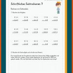 Schriftliche Subtraktion Fuer Schriftliches Subtrahieren 3 Klasse Arbeitsblätter