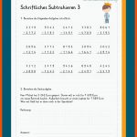 Schriftliche Subtraktion Fuer Subtrahieren 3 Klasse Arbeitsblätter