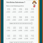 Schriftliche Subtraktion Fuer Subtrahieren 3 Klasse Arbeitsblätter