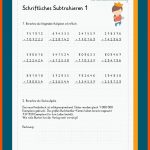 Schriftliche Subtraktion Fuer Subtrahieren 3 Klasse Arbeitsblätter