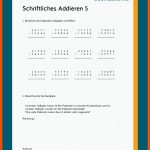 Schriftliches Addieren Fuer Schriftliche Addition Arbeitsblätter