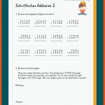 Schriftliches Addieren Fuer Schriftliche Addition Arbeitsblätter