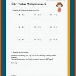 Schriftliches Multiplizieren Fuer Klecksaufgaben 4. Klasse Arbeitsblätter