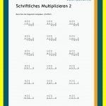 Schriftliches Multiplizieren Fuer Multiplikation Bis 100 Arbeitsblätter