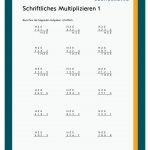 Schriftliches Multiplizieren Fuer Multiplizieren Rechnen Mit Dezimalzahlen Arbeitsblatt