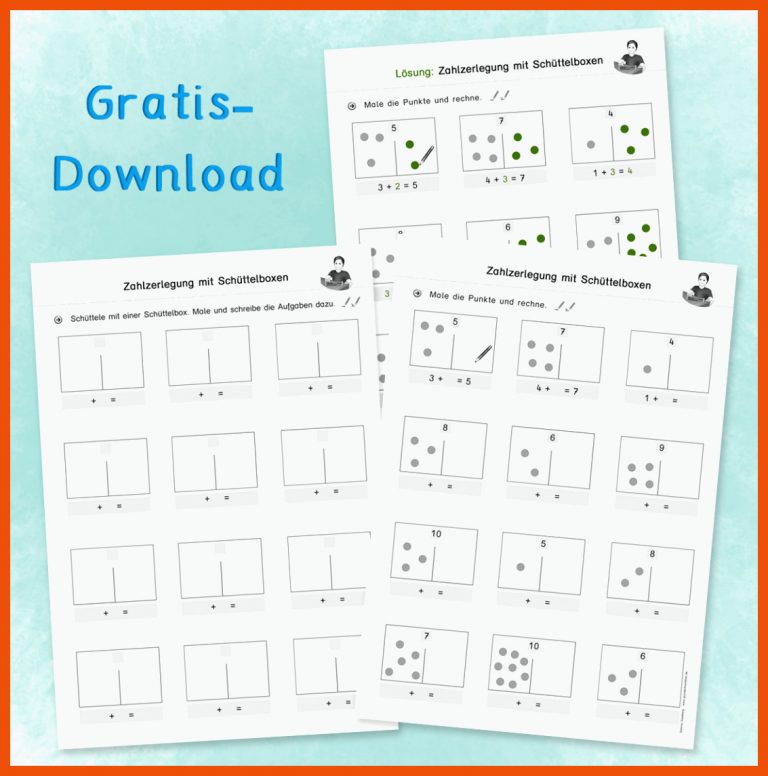 SchÃ¼ttelboxen fÃ¼r die Klasse 1: neuer Gratis-Download für 1. klasse mathe arbeitsblätter kostenlos