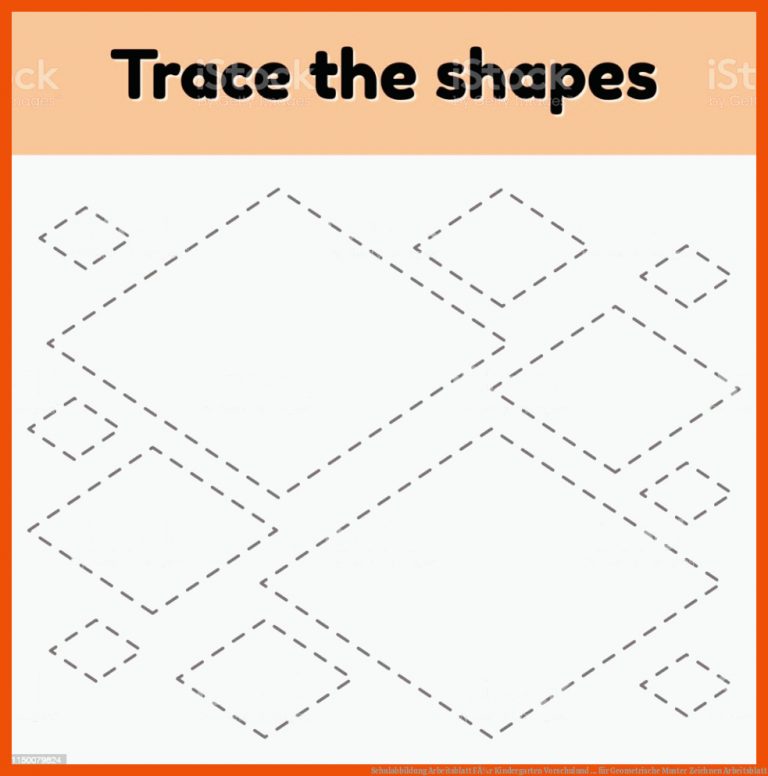 Schulabbildung Arbeitsblatt FÃ¼r Kindergarten Vorschulund ... für geometrische muster zeichnen arbeitsblatt