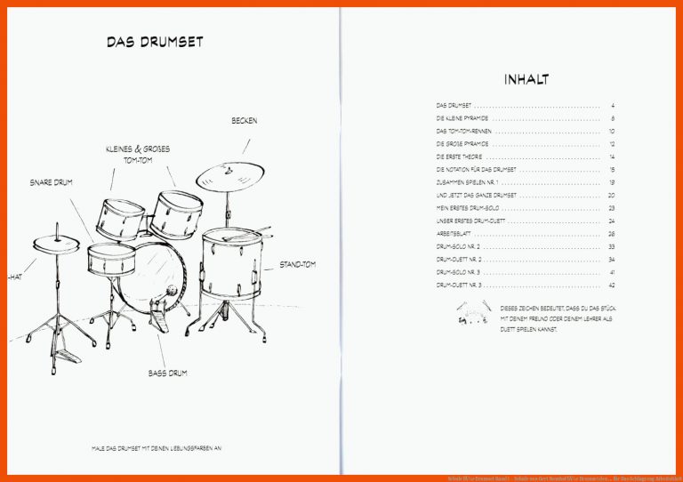 Schule FÃ¼r Drumset Band 1 - Schule Von Gert Bomhof FÃ¼r Drumset Den ... Fuer Das Schlagzeug Arbeitsblatt