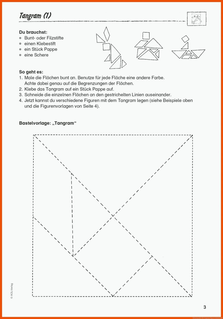 Schwerpunkte für tangram figuren arbeitsblatt