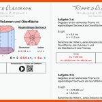 Sechseckprisma - Volumen Und OberflÃ¤che - Flipped Classroom ... Fuer Oberflächeninhalt Prisma Arbeitsblatt