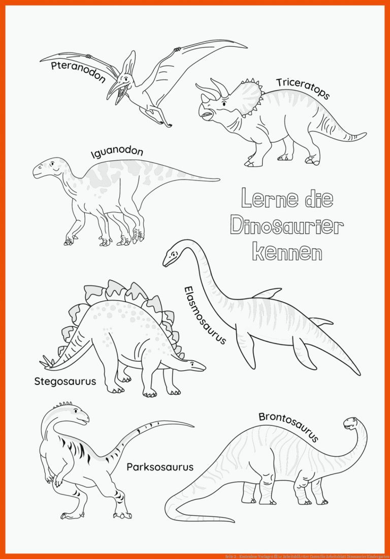 Seite 2 - Kostenlose Vorlagen fÃ¼r ArbeitsblÃ¤tter | Canva für arbeitsblatt dinosaurier kindergarten