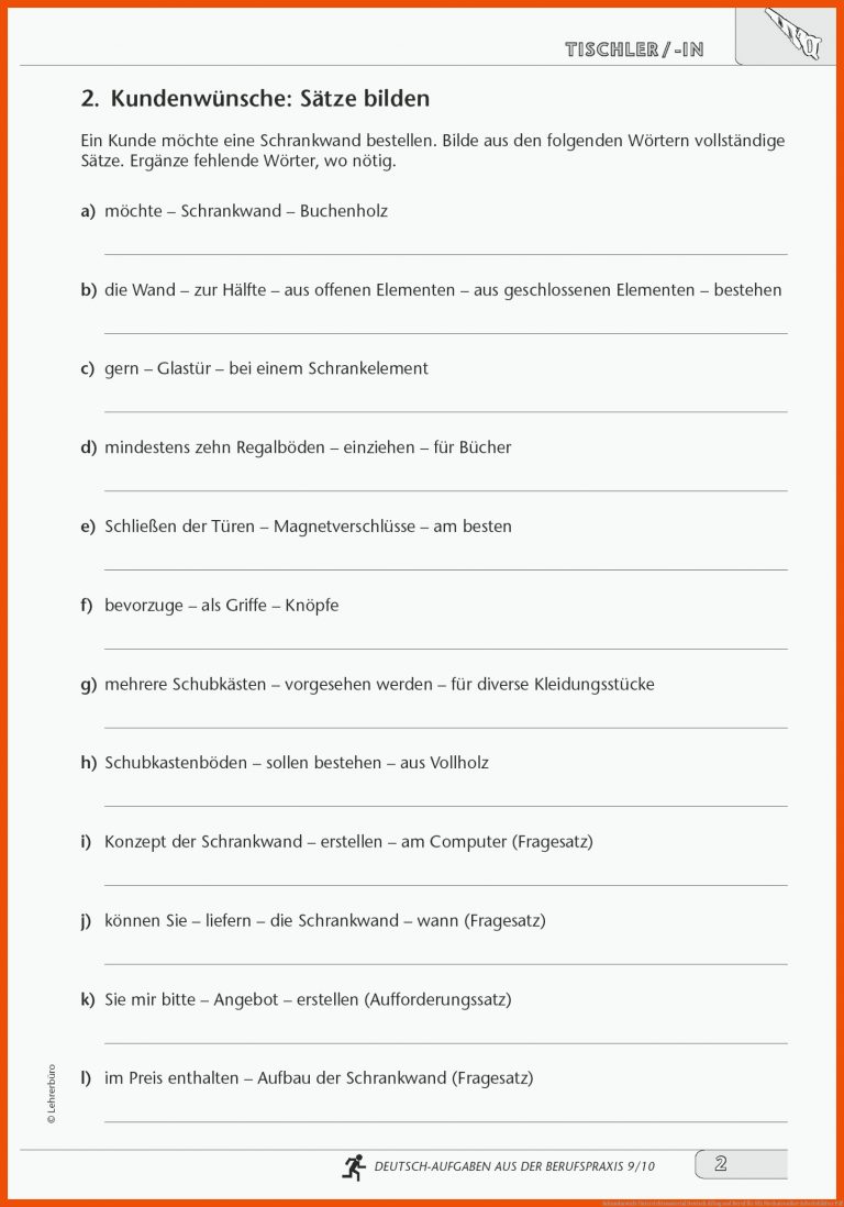 Sekundarstufe Unterrichtsmaterial Deutsch Alltag und Beruf für kfz mechatroniker arbeitsblätter pdf