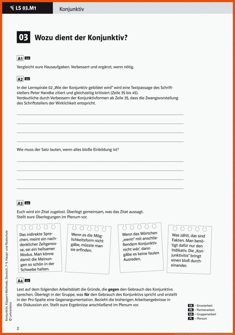 Sekundarstufe Unterrichtsmaterial Deutsch Grammatik für deutsch arbeitsblätter klasse 7