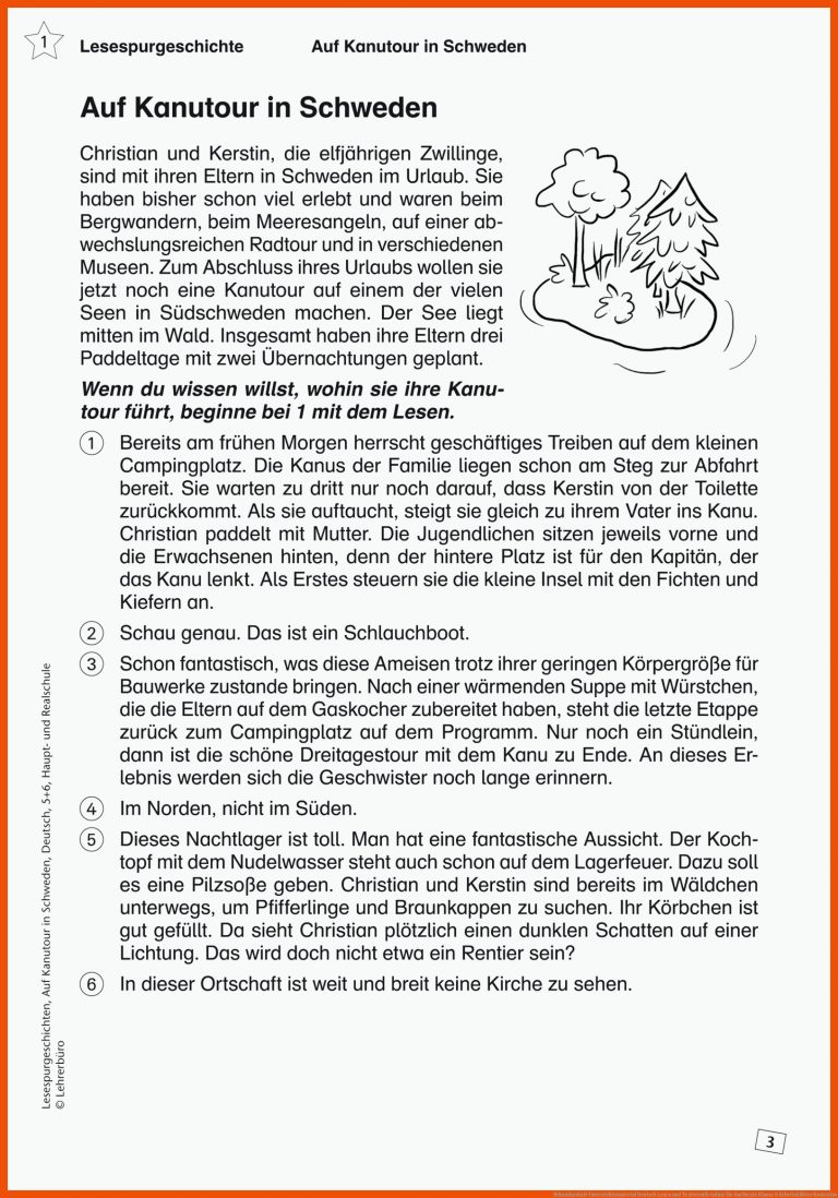 Sekundarstufe Unterrichtsmaterial Deutsch Lesen und TextverstÃ¤ndnis für sachtexte klasse 6 arbeitsblätter kostenlos