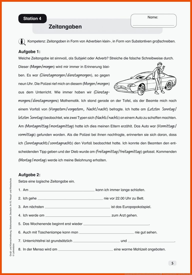 Sekundarstufe Unterrichtsmaterial Deutsch Rechtschreibung GroÃ ... für deutsch arbeitsblätter groß und kleinschreibung