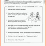 Sekundarstufe Unterrichtsmaterial Deutsch Texte Schreiben ErÃ¶rtern ... Fuer Argumentieren Lernen Arbeitsblätter Kostenlos