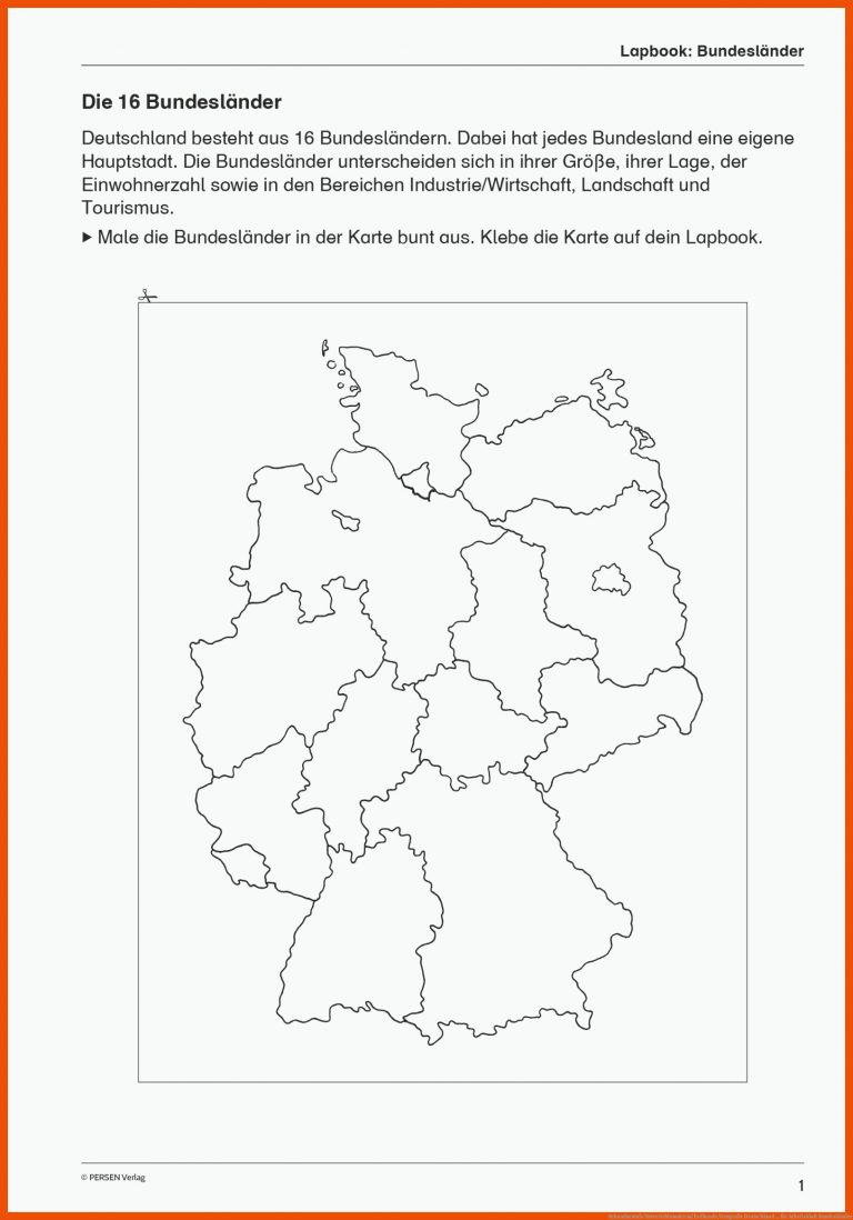 Sekundarstufe Unterrichtsmaterial Erdkunde/Geografie Deutschland ... für arbeitsblatt bundesländer