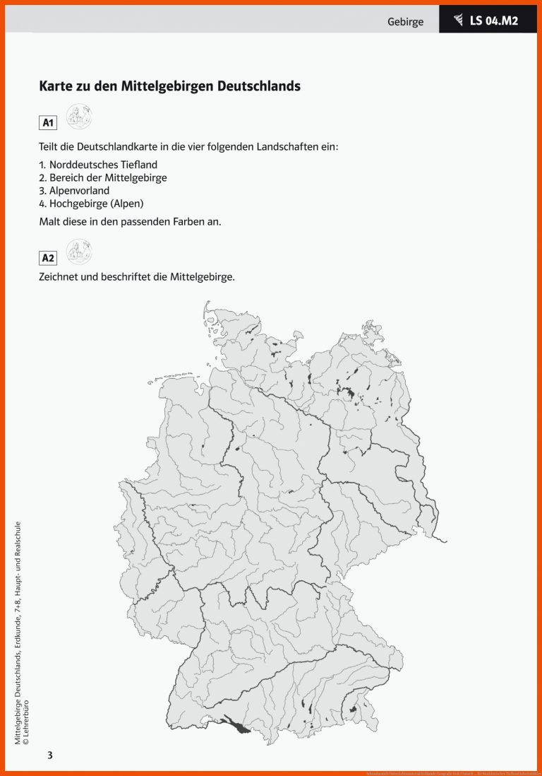 Sekundarstufe Unterrichtsmaterial Erdkunde/Geografie Erde/Umwelt ... für norddeutsches tiefland arbeitsblätter