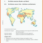 Sekundarstufe Unterrichtsmaterial Erdkunde/geografie Erde/umwelt/klima Fuer Wüsten Der Erde Arbeitsblatt Lösungen