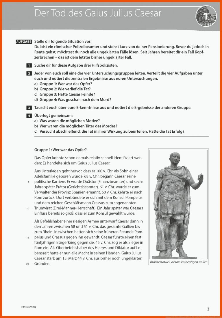Sekundarstufe Unterrichtsmaterial Geschichte Antike für römischer legionär arbeitsblatt
