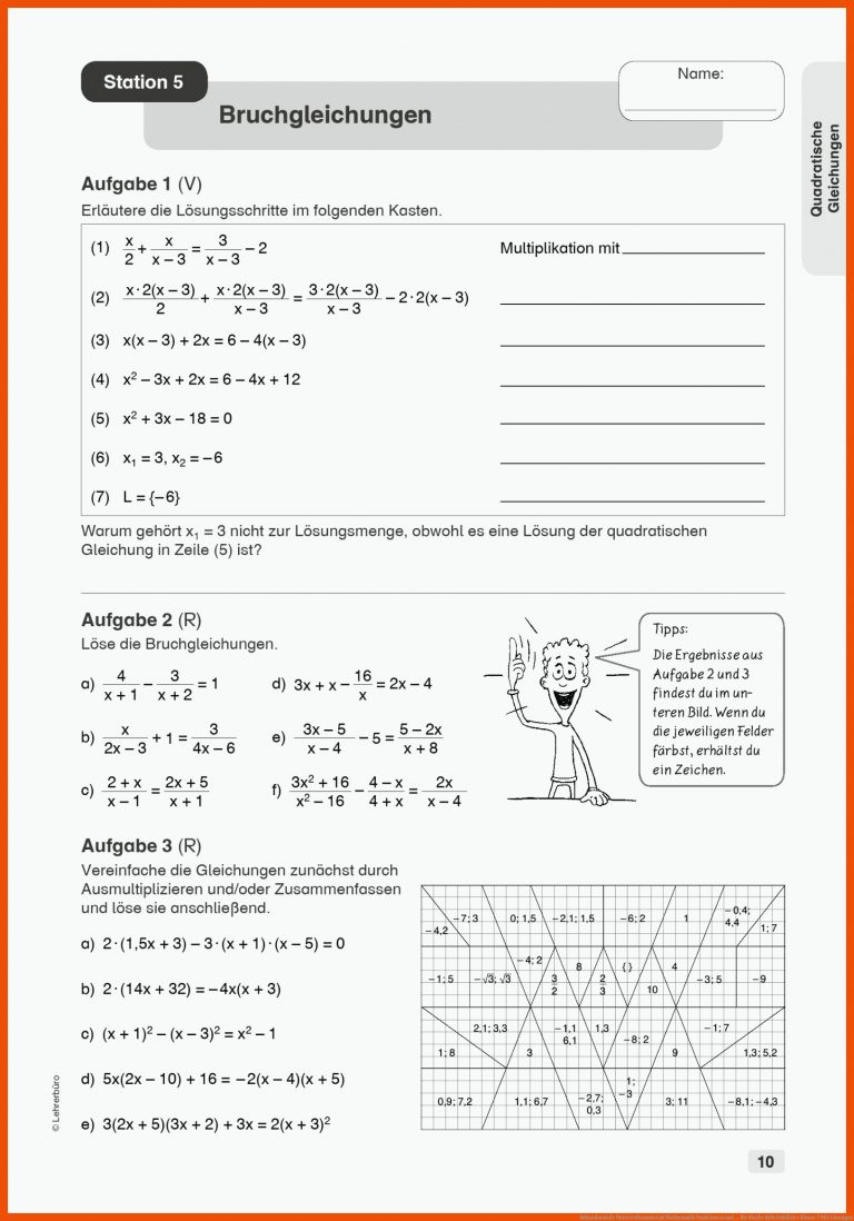 Sekundarstufe Unterrichtsmaterial Mathematik Funktionen Und ... Fuer Mathe Arbeitsblätter Klasse 7 Mit Lösungen