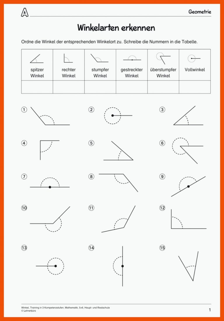 Sekundarstufe Unterrichtsmaterial Mathematik Geometrie für geometrie klasse 6 arbeitsblätter