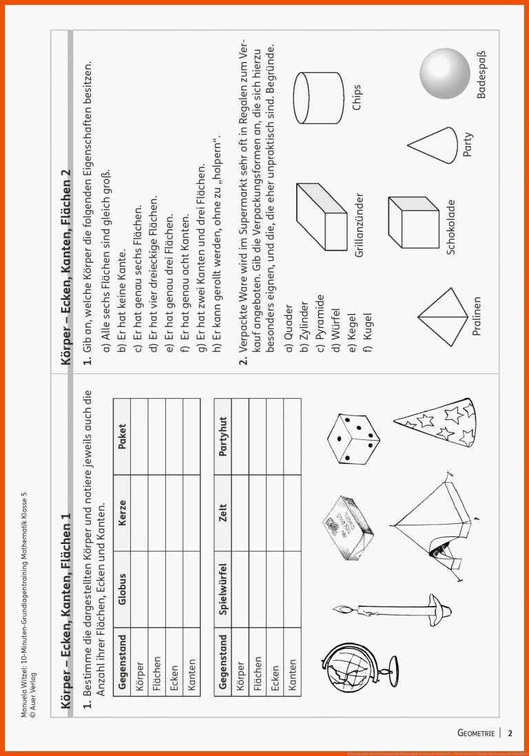 Sekundarstufe Unterrichtsmaterial Mathematik Geometrie Geometrie ... für geometrie 5 klasse gymnasium arbeitsblätter