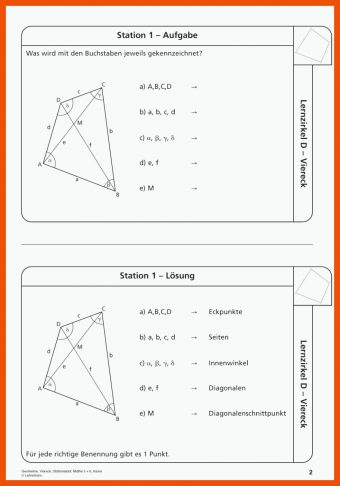 4 Geometrie 8. Klasse Arbeitsblätter