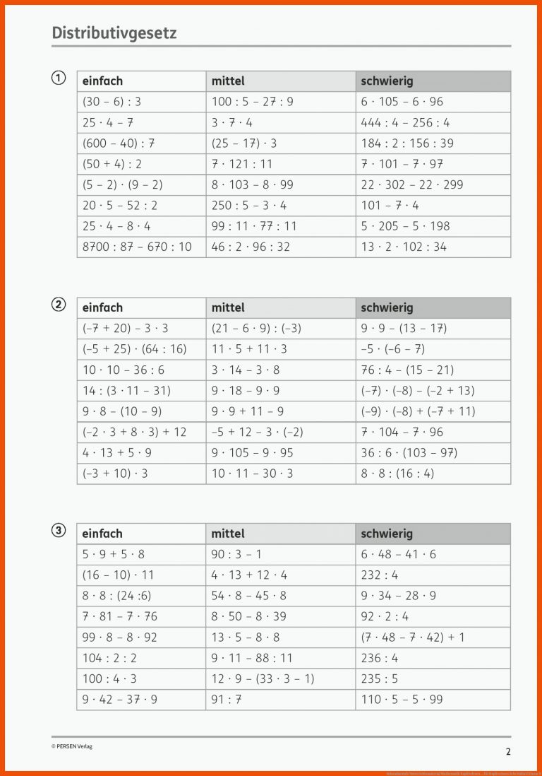 Sekundarstufe Unterrichtsmaterial Mathematik Kopfrechnen ... für kopfrechnen arbeitsblatt klasse 9